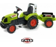 Vaikiškas pedalinis traktorius Falk Claas 1040AB, su priekaba, žalias