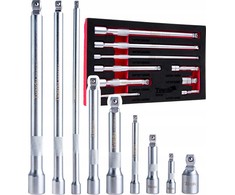Falontech Prailgintuvų su lankstu rinkinys 1/4'' 3/8'' 1/2'' CrV 9 vnt. (12)