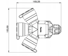 FAMATEL guminis skirstytuvas 3 lizdų trišakis 16A 3P 250V IP54 5P PL/FR – guminis sandariklis 187F-5