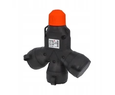 FAMATEL guminis skirstytuvas 3 lizdų trišakis 16A 3P 250V IP54 3P – guminis sandariklis 188F