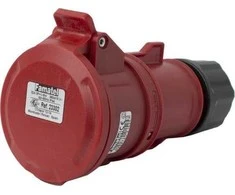 FAMATEL Nešiojamas lizdas 32A 4P 400V raudona IP44 TOP SpeedPRO 23302