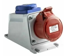 Famatel Fiksuotas lizdas 16A 4P 400V + GS IP54 lizdas su kontaktu 23605F
