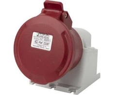 FAMATEL Fiksuotas lizdas 32A 5P 400V raudonas IP44 ECO SpeedPRO 23397