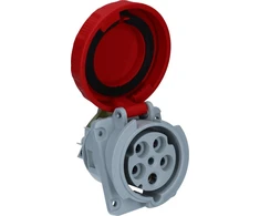 FAMATEL Pasviręs skydelio lizdas 63A 5P 400V IP67 24335