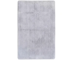 Family Fabrics Kilimas STRADO Rabbit 3D pliušinis, minkštas kaip triušis 200x300 Sidabrinis