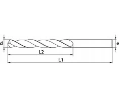 Wiertło Baildon DIN 6537 K WK3 11 mm karbido grąžtas, VHM TiAlN, 102–55 mm