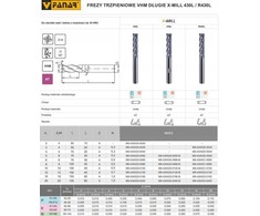Fanar FREZ TRZPIENIOWY WEGLIK FI 4,0 25/75 Z4 HA4 VHM AT X-MILL 430L