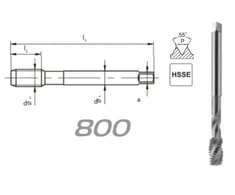 Fanar Gwintownik G 5/8'' DIN-5156C R40 HSSE 800 (70049403)
