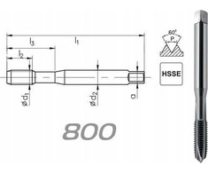 Fanar UNF sriegis No10-32 DIN-371B (2B) HSSE 800