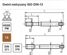 Fanar M 3 DIN-371C R15 (6HX) HSSE TICN GAL