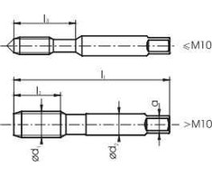 Carruzzo Sriegiklis M 3 NGMM/3-P DIN-352 (6HX) HSSE TIN INOX