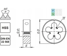 Fanar NARZYNKA BSW 5/8-11 DIN-22568 HSS 800