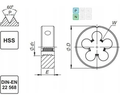 Fanar NARZYNKA M10x1 DIN-22568 LH (6g) HSS 800