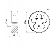 Fanar NARZYNKA M12x1.25 DIN-22568 LH (6g) HSS 800