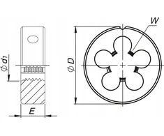 Fanar NARZYNKA UNF 1/4-28 DIN-22568 (2A) HSS 800