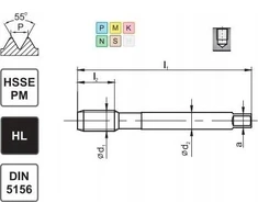 Manfrotto SRIEGIMO FRAGMENTAS G 1/8" DIN-5156C R45 HSSE-PM HL MASTERTAP
