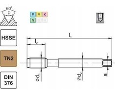 Fanar SIELAS M10 DIN-376C R40 (6H) HSSE TIN 800X