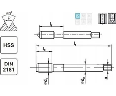 Fanar SIŪLAS M18x1,5 NGMM/2 DIN-2181 LH (6H) HSS