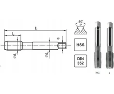 Fanar SIŪLAS UNF 3/8-24 DIN-2181/2 (2B) HSS