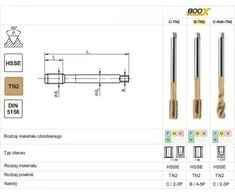 Fanar Sriegiklis G 1/2" DIN-5156B HSSE TIN 800X