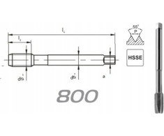 Fanar Sriegiklis G 1" DIN-5156B HSSE 800 - D2-111101-3139