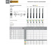 Fanar Sriegis M 6x0,5 DIN-371C R45 (6HX) HSSE-PM HL MASTERTAP
