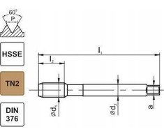 Fanar TAP M10 DIN-376B (6H) HSSE TN 800X