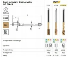 Fanar TAP M12x1 DIN-374C R40 (6H) HSSE TIN 800X