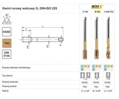 Fanar THREAD G 3/8 "DIN-5156B HSSE TIN 800X
