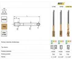 „Fanar THREAD G 3/8“ DIN-5156C R40 HSSE TIN 800X
