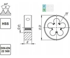 Fanar Ventiliatorius DIN-22568 M6x0,75 6g HSS 800 - N1-121001-0062 - N1-121001-0062