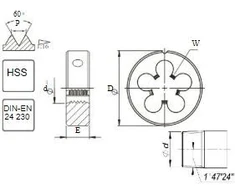 Fanar Žibintas Narzynka M30x1 DIN-22568 (6g) HSS 800 (N1-121001-0303)
