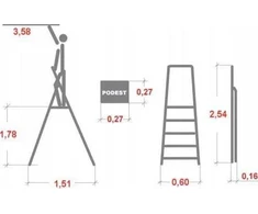 Faraone 3,78 m aliuminio do 150 kg