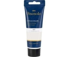 Akriliniai dažai DELI Finenolo 75ml, baltos spalvos