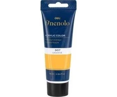 Akriliniai dažai DELI Finenolo 75ml, oranžinės spalvos