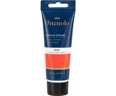 Akriliniai dažai DELI Finenolo 75ml, blizgančios raudonos spalvos