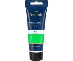 Akriliniai dažai DELI Finenolo 75ml, žalios spalvos