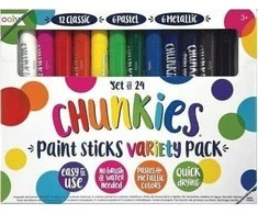Chunkies dažų lazdelės 24vnt