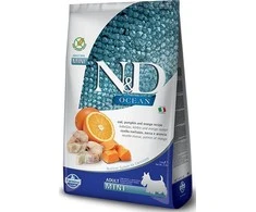 FARMINA N&amp;D OCEAN - DOG Dry Cod moliūgas&amp;Oranžinis ADULT MINI 800g