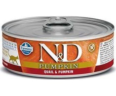 FARMINA N&amp;D PUMPKIN - CAT Wet Quail&amp;moliūgas ADULT 70 g (pak.24)