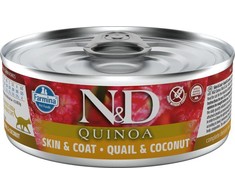 Kačių Maistas - FARMINA N&amp;D CAT QUINOA KALAKUTAS IR KOKOSŲ Šlapias Maistas 80g