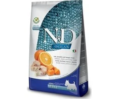 FARMINA N&amp;D OCEAN - DOG Dry Cod moliūgas&amp;Oranžinis ADULT MINI 2,5kg