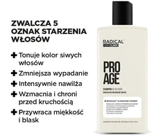 Farmona RADICAL HAIR CLINIC Pro Age šampūnas brandiems ir natūraliai žiliems plaukams Kerascalp &amp; Violet Pigment 300 ml