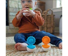 Fat Brain Toys Teether Dimpl Wobl Oranžinis