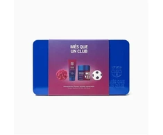 Set FC Barcelona: FC Barcelona Body Sponge + FC Barcelona Hair Styling Wax, 100 g + FC Barcelona Bath Bomb + FC Barcelona Dušo želė, 100 ml + FC Barcelona Metal Cup Holder