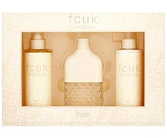 Set Fcuk: Friction Eau De Parfum For Women, 100 ml + Friction Hydrates Losjonas kūnui, 250 ml + Friction Scented Purškiklis For Women, 250 ml
