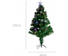 Fééric Lights and Christmas Star Dirbtinė Kalėdų eglutė su lemputėmis ir žvaigžde, 120 cm