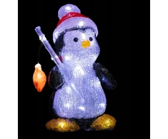 Fééric Lights and Christmas Outdoor Lauko šviesos dekoras, akrilo pingvinas, 30 LED