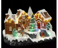 Fééric Lights and Christmas Judantis kalėdinis peizažas, meduoliniai nameliai, 31 x 23 cm