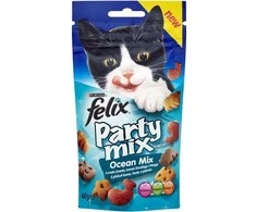 Purina Nestle Sausas Kačių Maistas - Felix Party Mix Vandenyno Mėlyna 60 g